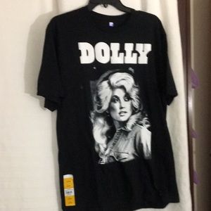 Dolly Parton black unisex large tee